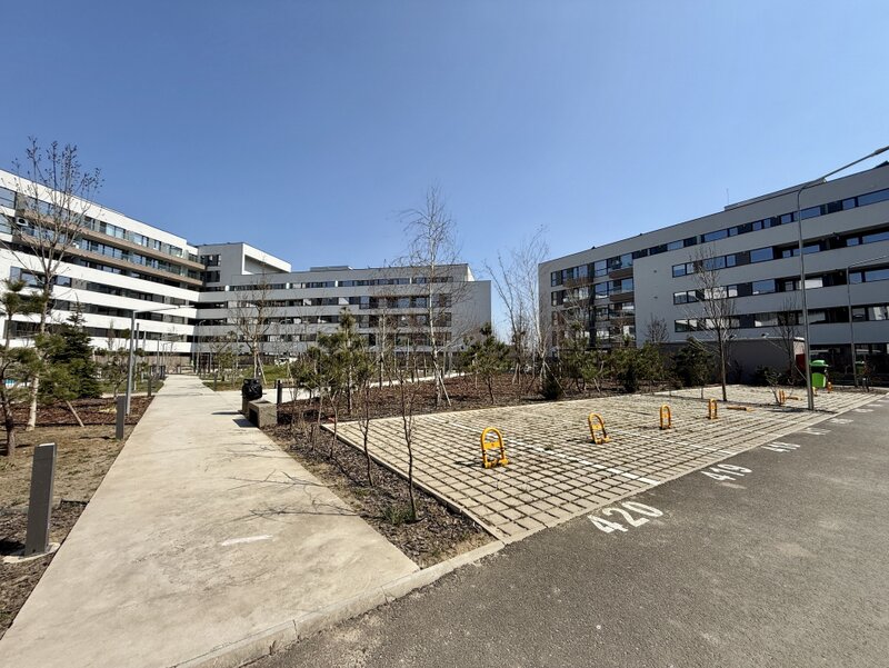Doua camere, apartament cu piscina si gradina proprie, nou, la prima inchiriere